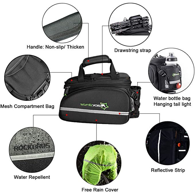 ROCKBROS Bicycle Pannier Bike Bag with Extendable Compartmentsawa