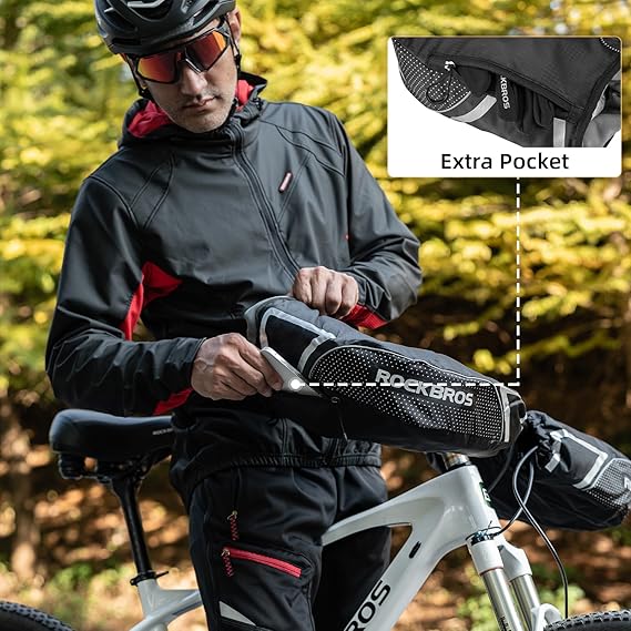 ROCKBROS Bike Handlebar Mittens Winter Extreme Cold Weather