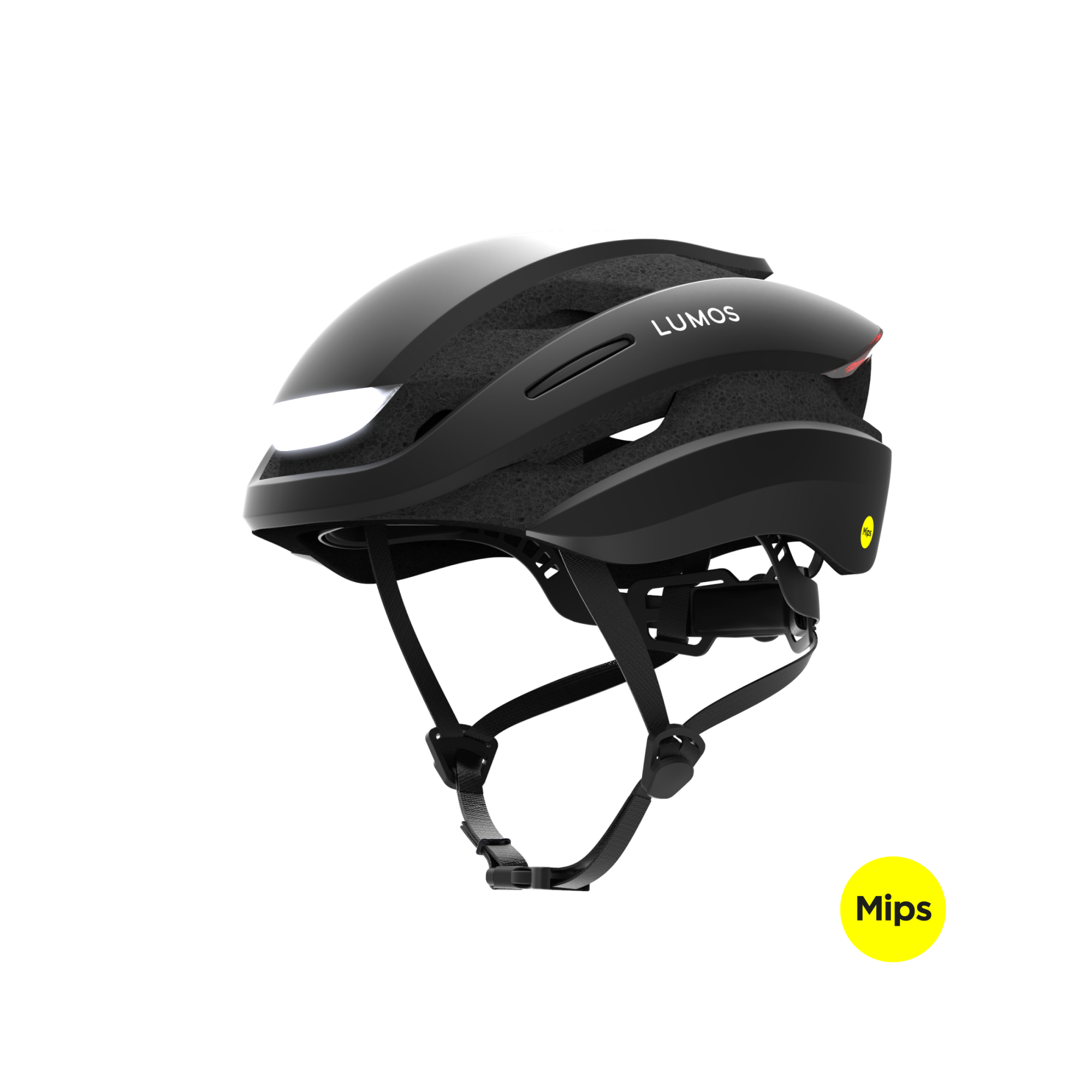 Lumos Ultra MIPS helmet in black with safety features and sleek design