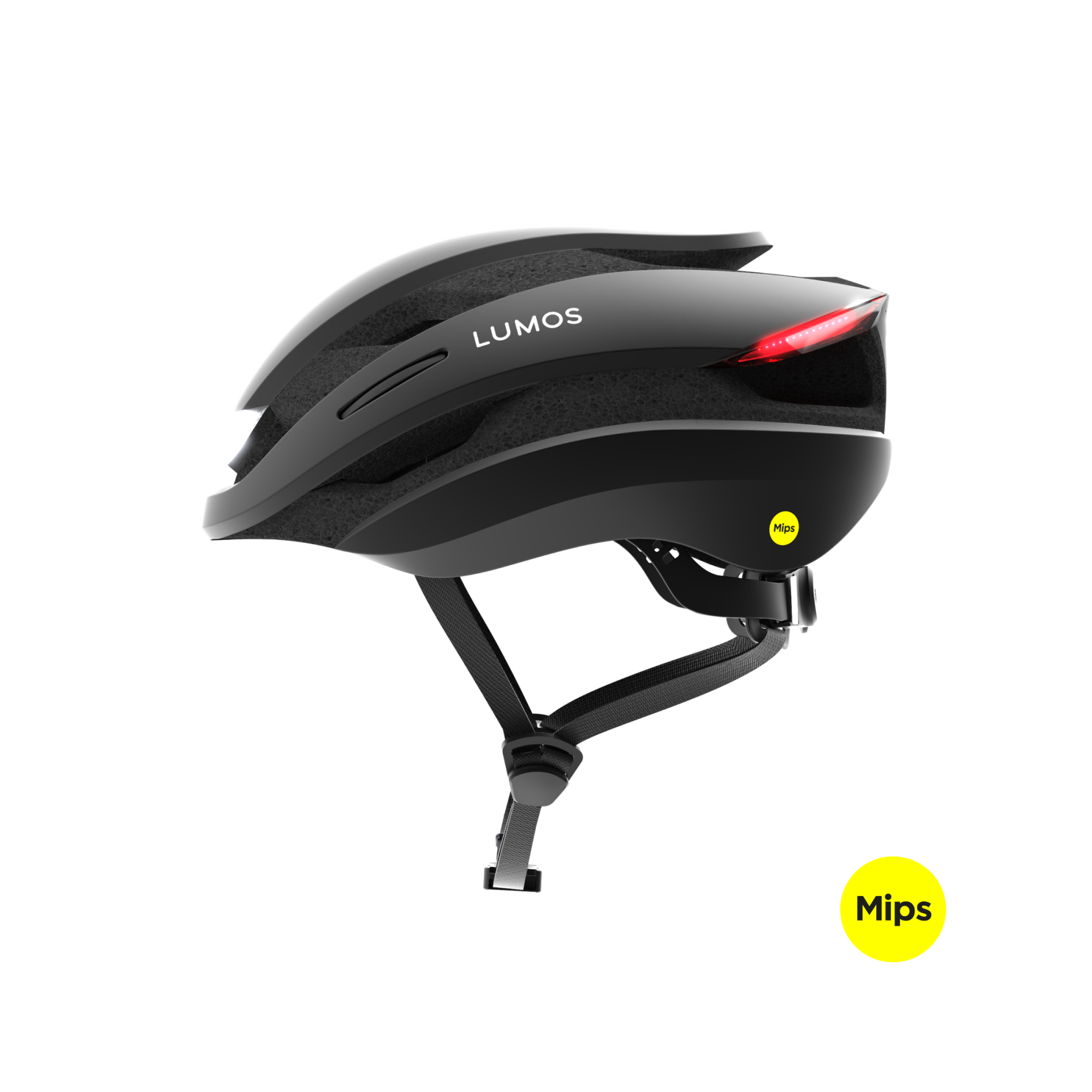 Black Lumos Ultra MIPS helmet with aerodynamic design and safety features