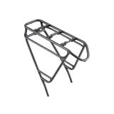 Custom rear rack for Velotric Summit 1 e-bike, increasing carrying capacity.