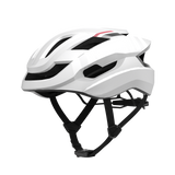 Lumos Ultra Fly Pro white road bike helmet with ventilation slots and adjustable straps